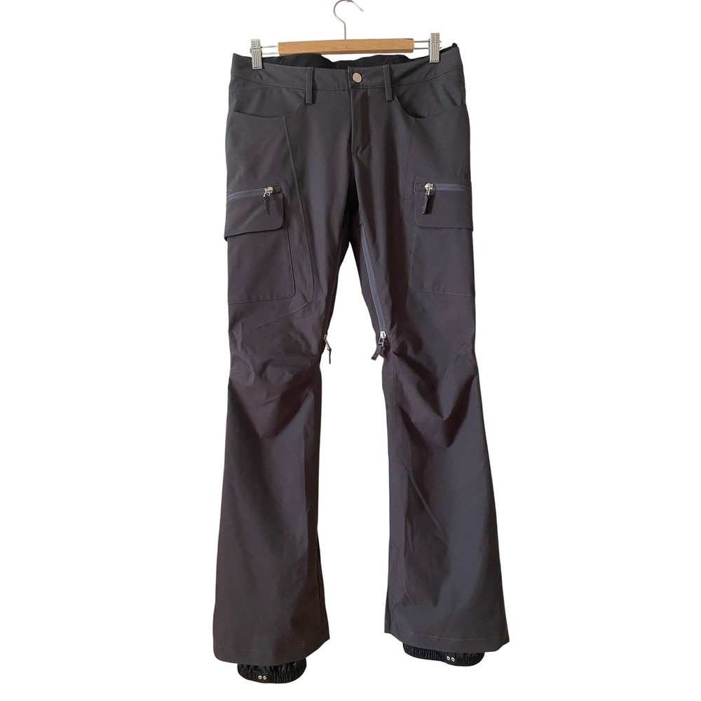 Burton Women's Snowboard Pants S‎ Gray Dryride Cargo Ski Snow Winter Insulated